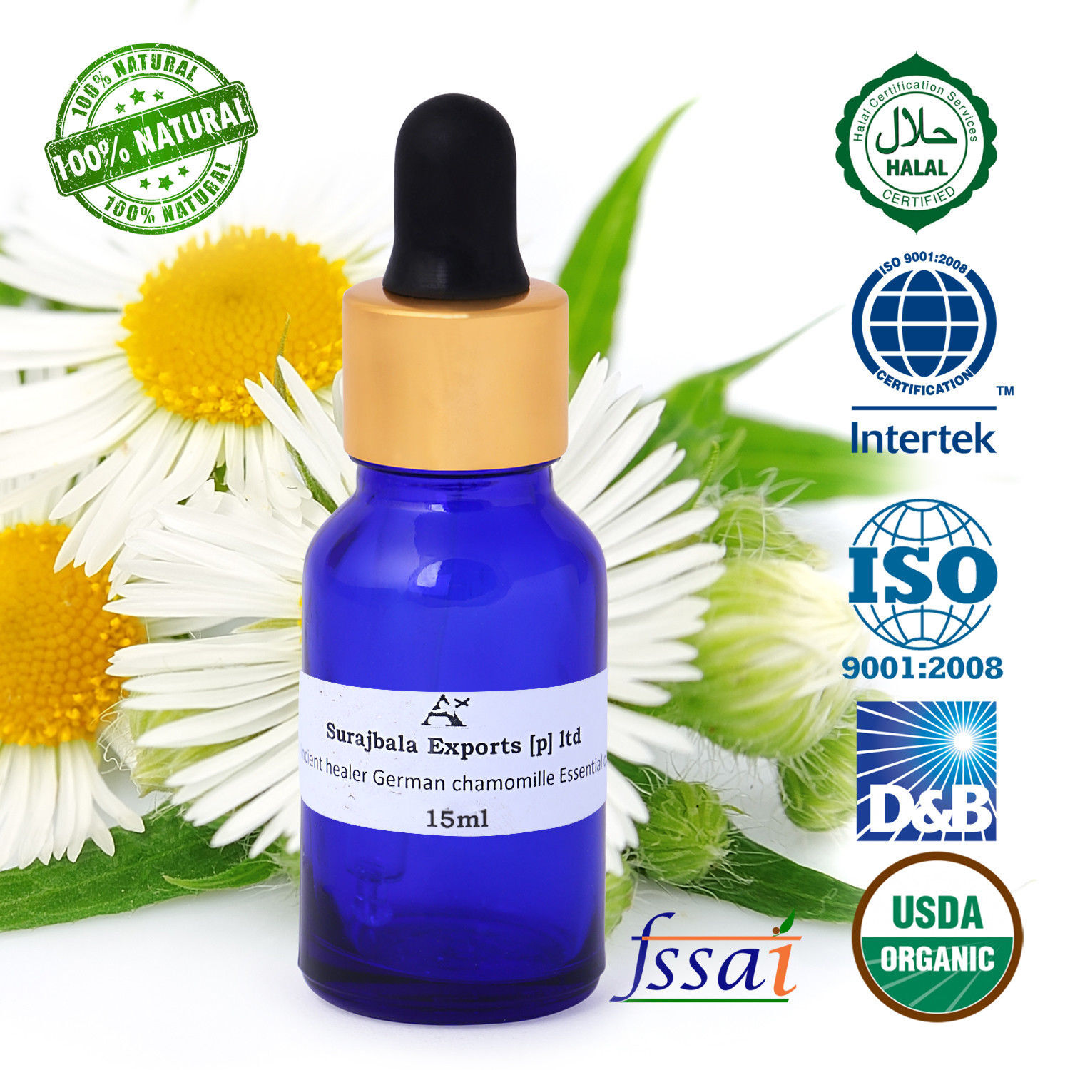 1000 Ml German Chamomile Essential Oil Ingredients: Herbal Extract