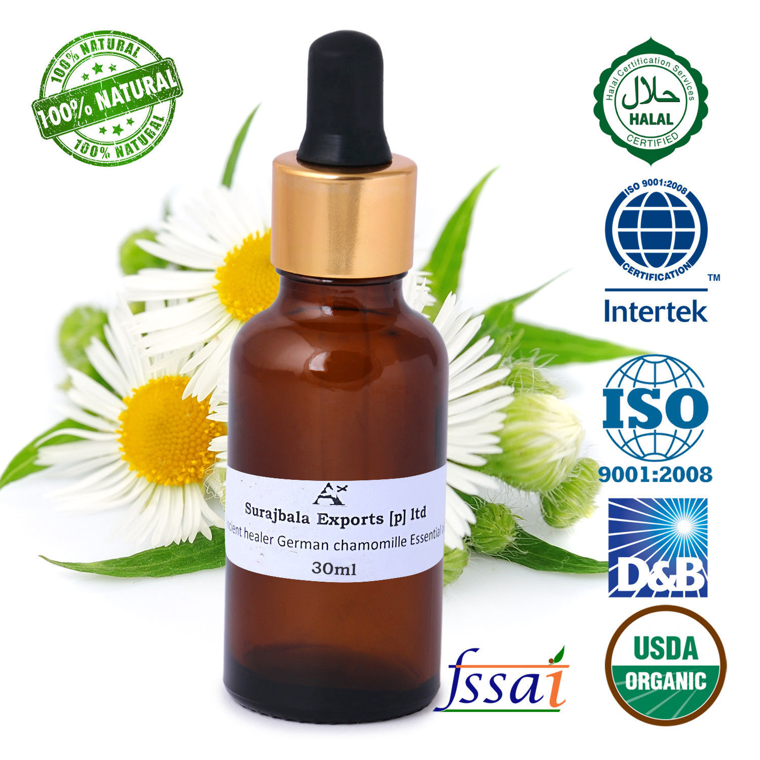 1000 Ml German Chamomile Essential Oil Ingredients: Herbal Extract