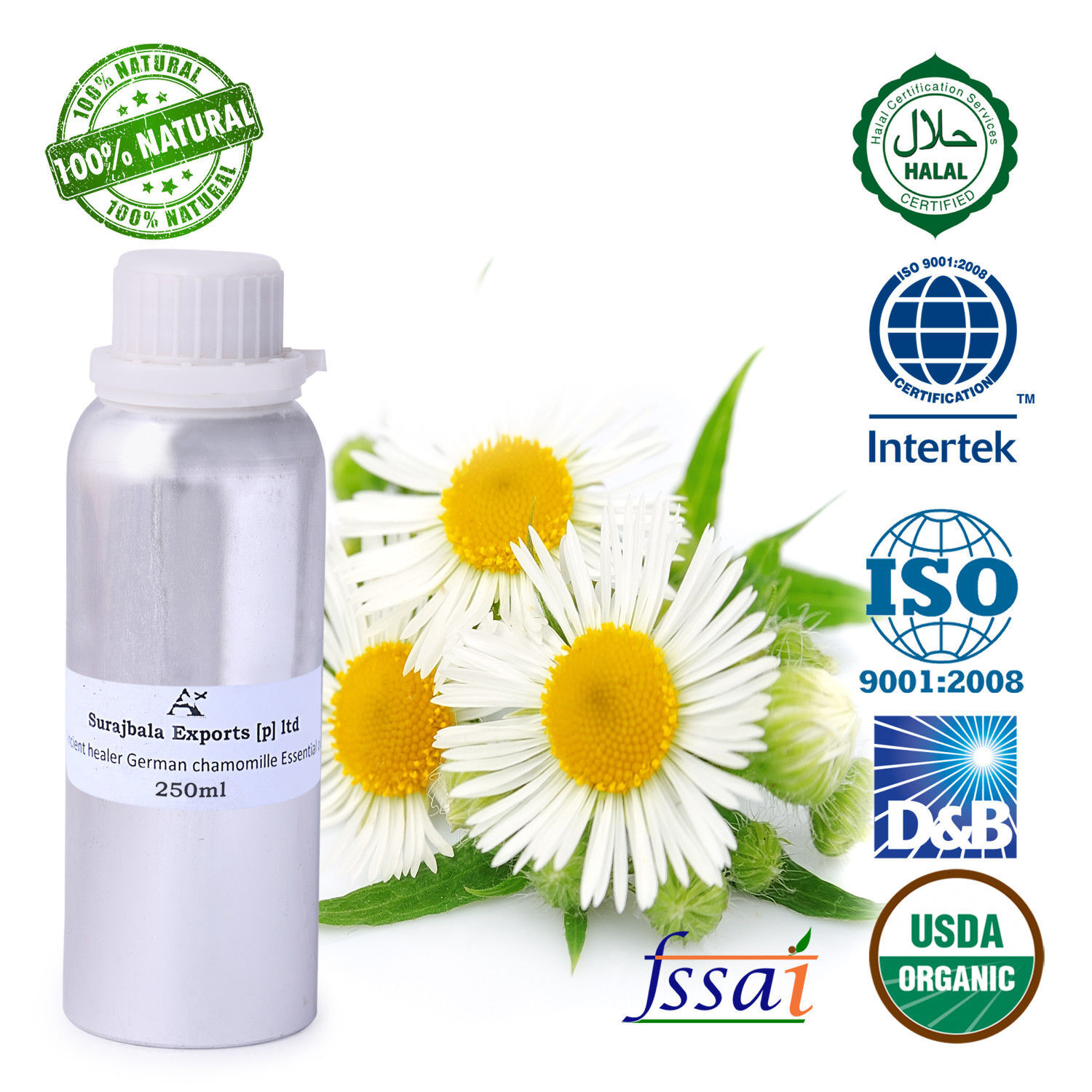 1000 Ml German Chamomile Essential Oil Ingredients: Herbal Extract