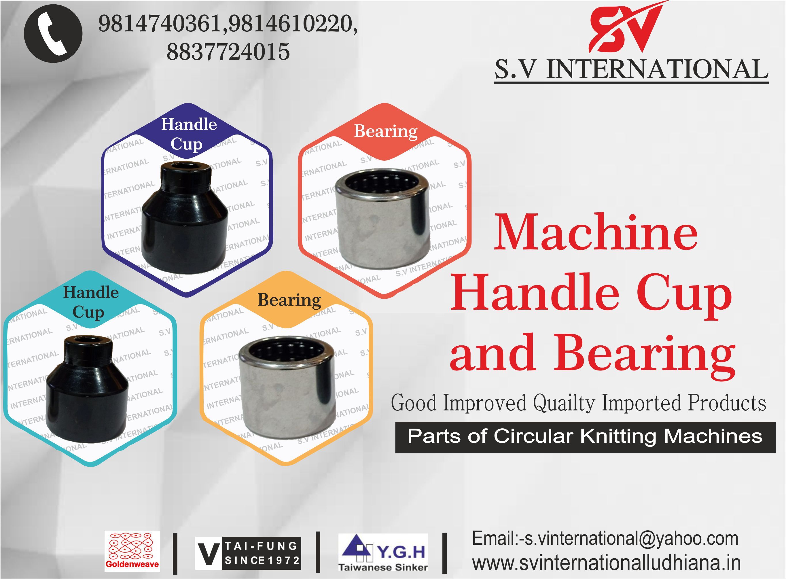 Machine Handle Cup And Bearing