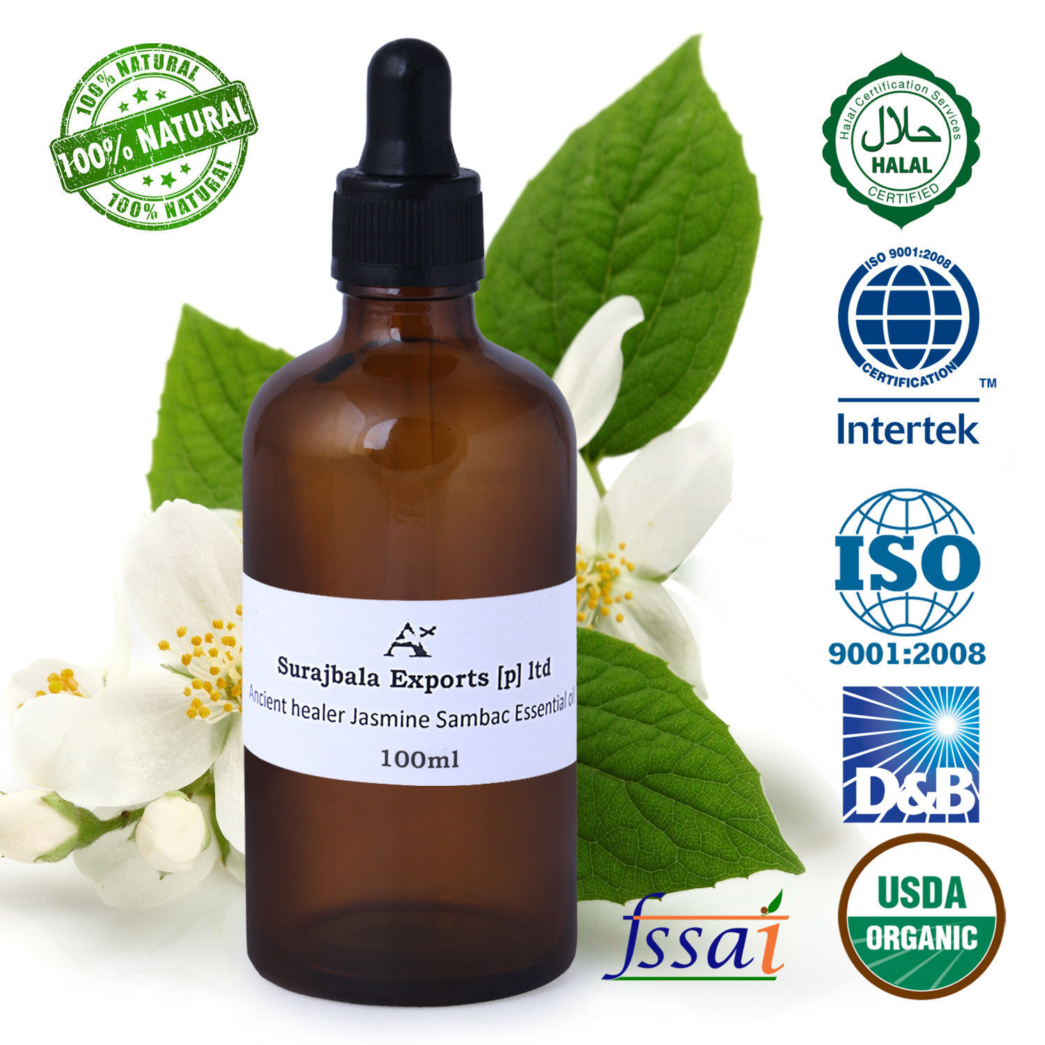 Jasmin Sambac Essential Oil 1000 Ml Age Group: All Age Group