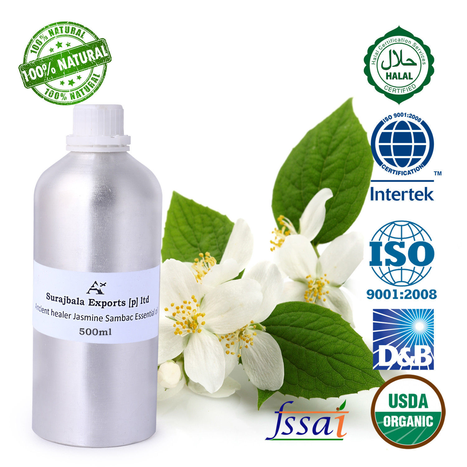 Jasmin Sambac Essential Oil 1000 Ml Age Group: All Age Group