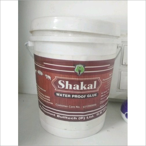 Waterproof Glue In Plastic Bucket - Color: White