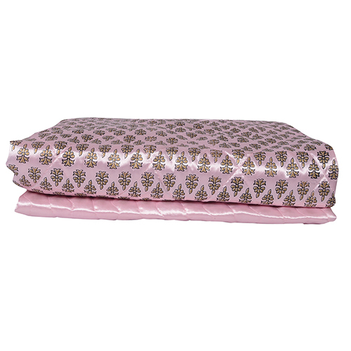 Washable Gold Print Pink 4pc Bedding Set