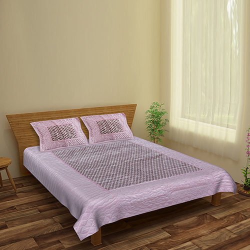 Washable Gold Print Pink 4pc Bedding Set