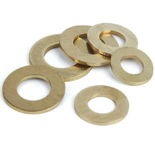 Brass Polished Flat Washer - Color: Golden