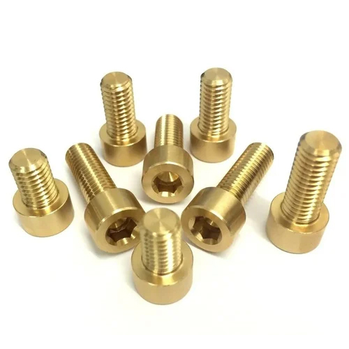 Brass Cap Head Bolts - Brass, Available In Standard Sizes, Polished Finish, Full Threaded Design, Corrosion Resistant For Industrial Use