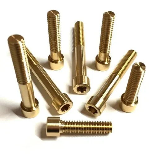 Brass Cap Head Bolts - Brass, Available In Standard Sizes, Polished Finish, Full Threaded Design, Corrosion Resistant For Industrial Use