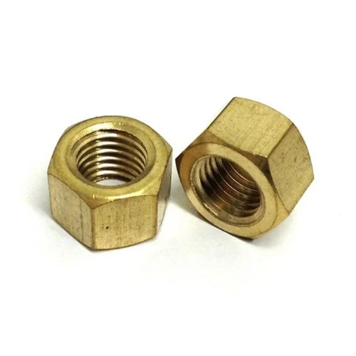 Brass Hex Polished Nuts - Brass, Nominal Thread Size Larger Than 1-1/2", Polished Surface, Zinc Coated | High Quality, Corrosion Resistance, Various Sizes Available