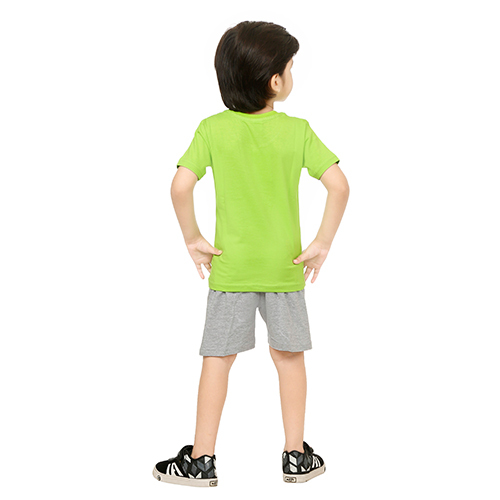 Quick Dry Boys Green T-shirt And Shorts