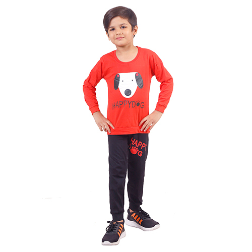Red Boys Modern T-shirt And Trouser
