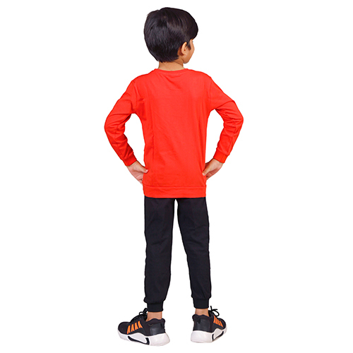 Red Boys Modern T-shirt And Trouser