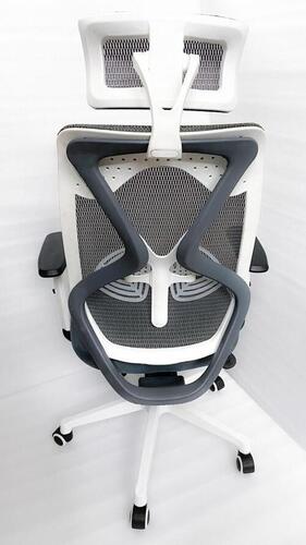 सिनल हाई बैक नायलॉन मेश सफेद और ग्रे