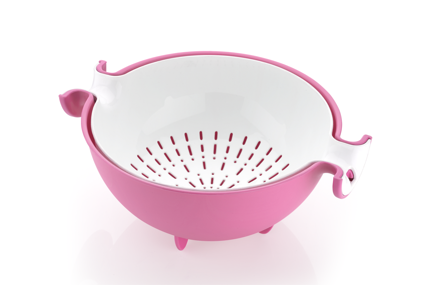 Multipurpose Fruit Basket - Bpa Free Pp, 3 In 1 Plastic Colander In Multi Color, Durable And Easy To Clean