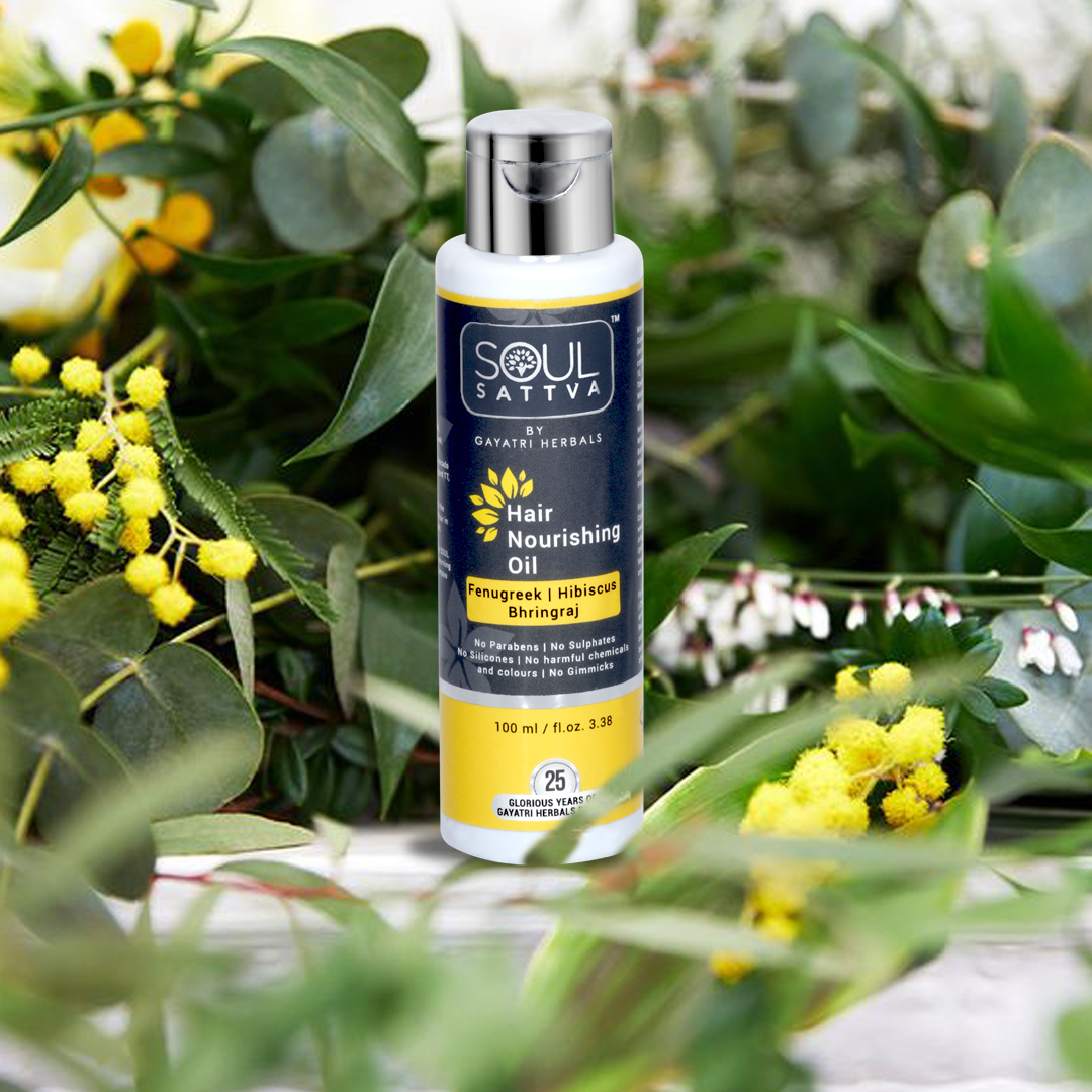 Soul Sattva Hair Oil - 100 Ml | Argan, Wheatgerm & Avocado Oil Blend - Adds Shine, Prevents Breakage, Smoothens & Detangles Hair
