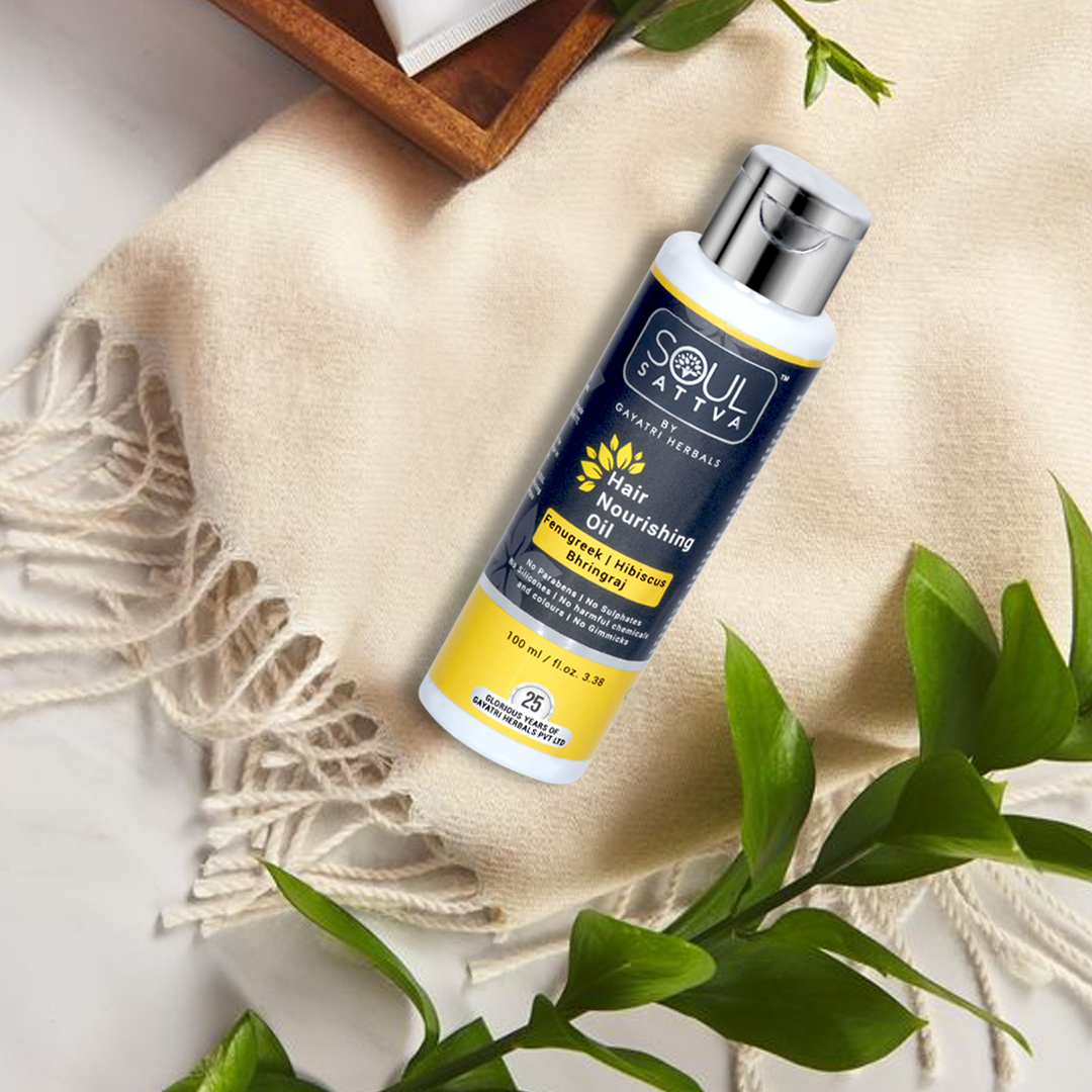 Soul Sattva Hair Oil - 100 Ml | Argan, Wheatgerm & Avocado Oil Blend - Adds Shine, Prevents Breakage, Smoothens & Detangles Hair