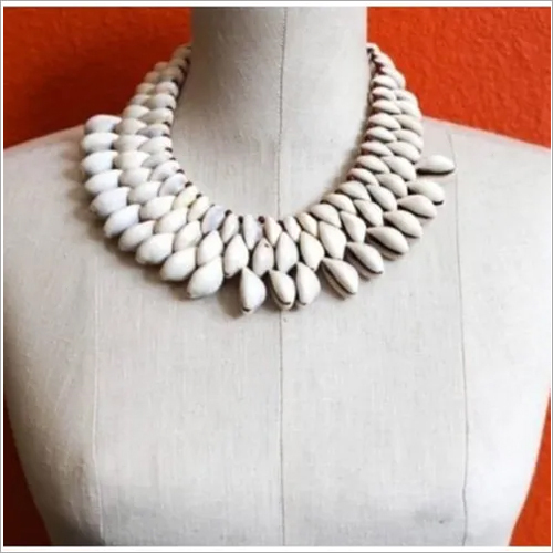 White Shell Bead Necklace