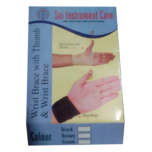 Wrist Brace With Thumb - PVC Material, Foldable Design | Safe, Sterilized, and Recyclable Features