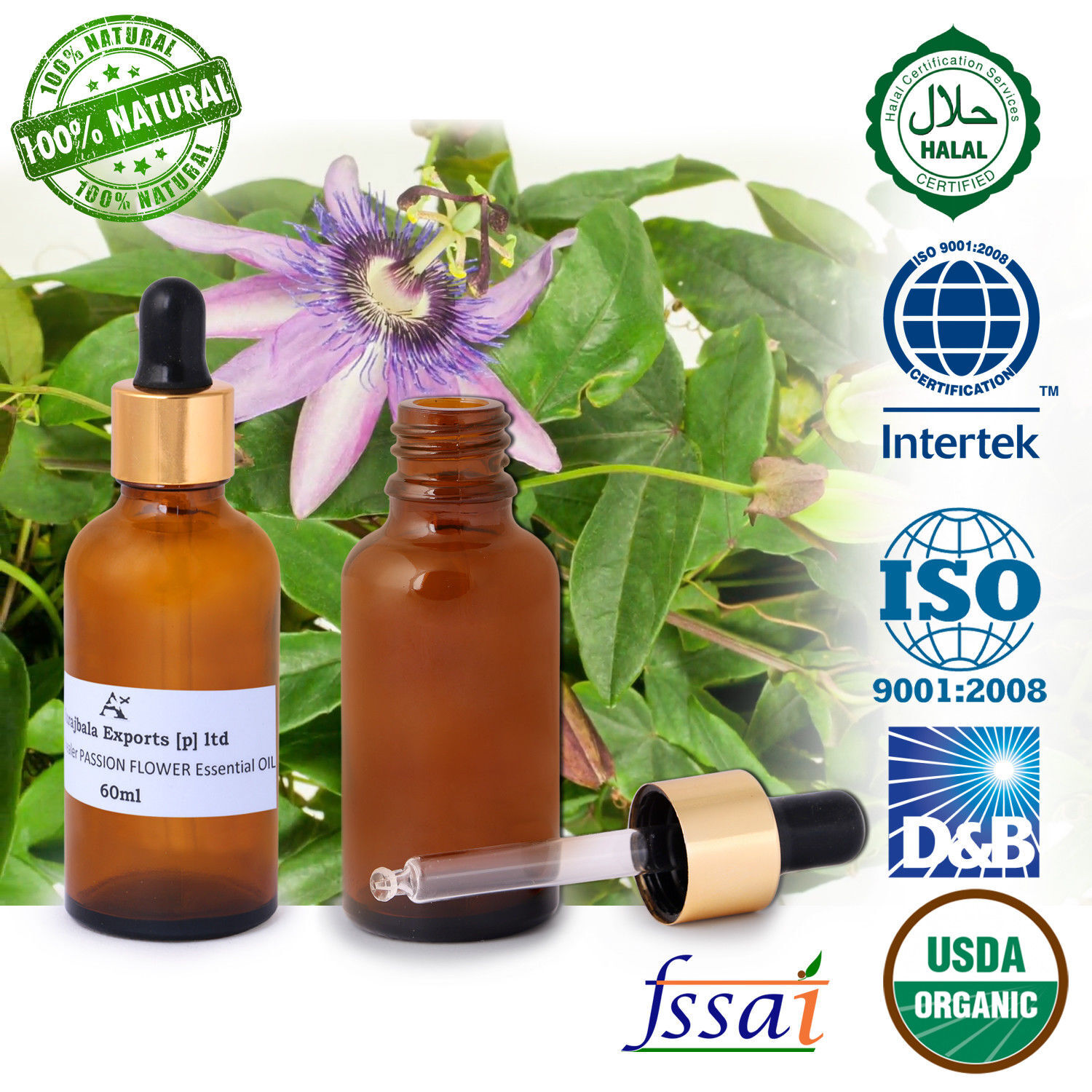 1000 Ml Passion Flower Essential Oil Age Group: Adults