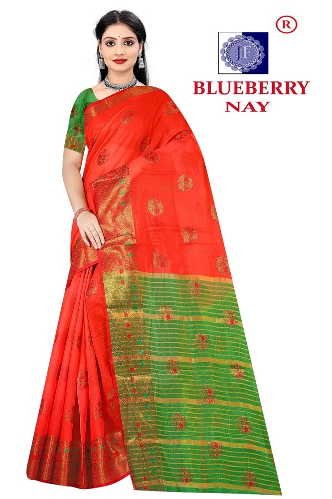 कॉटन सिल्क ब्लू बेरी