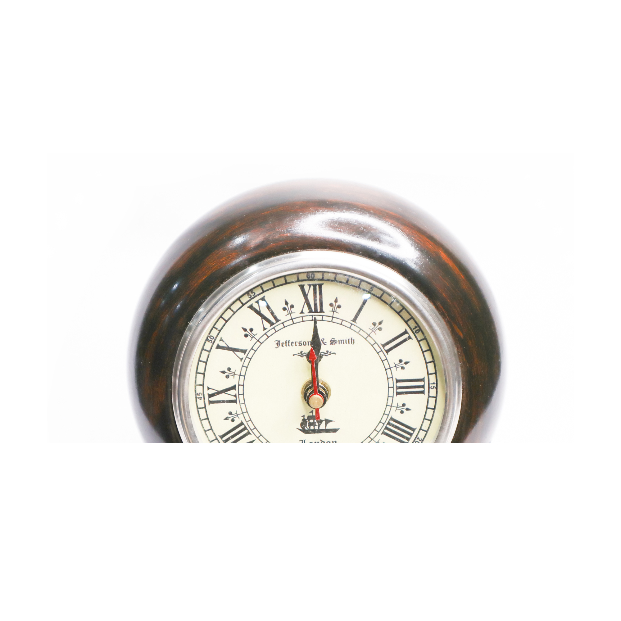 Brown Pen Holder Wooden Desktop Clock