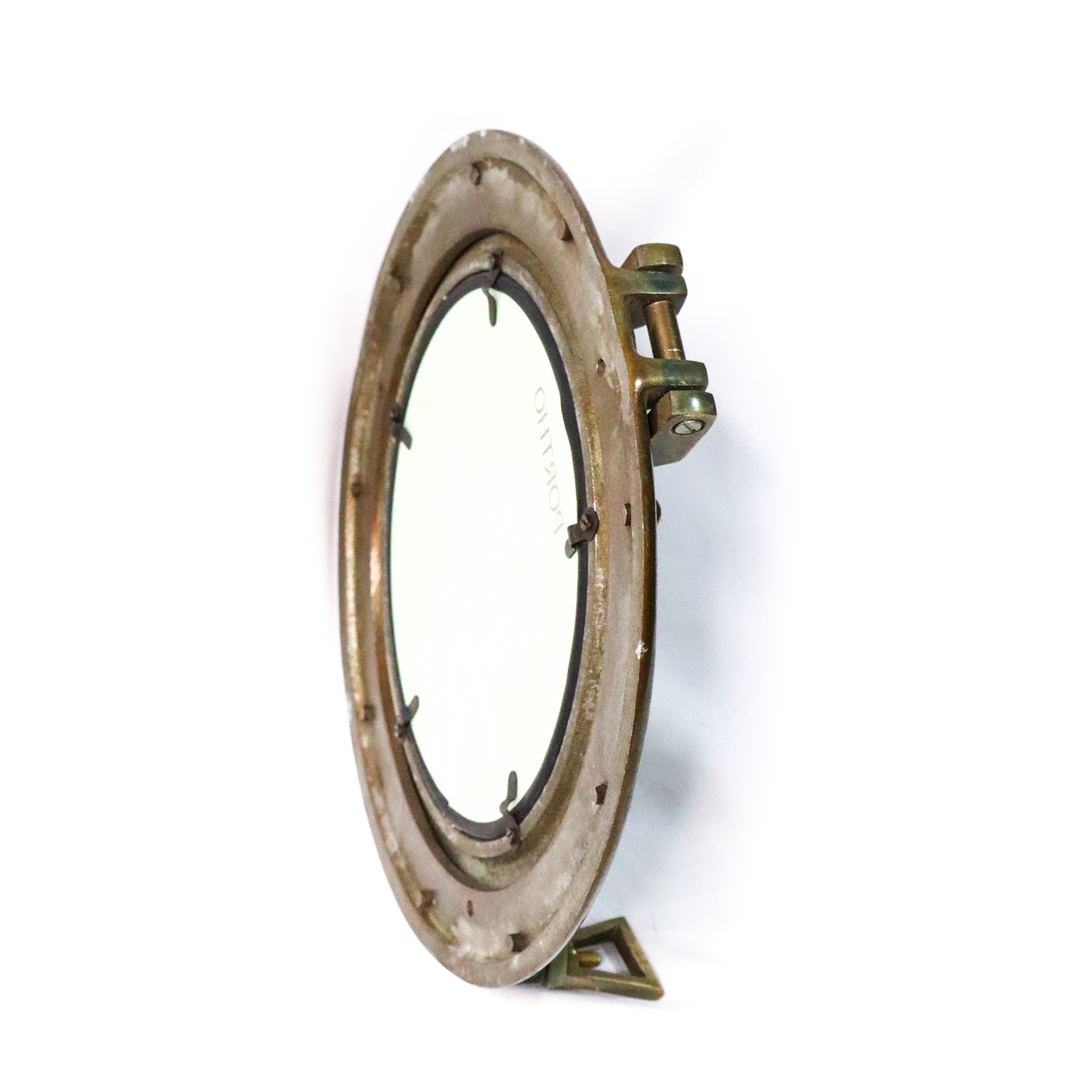 Gold Antique Pothole Mirror Ship Windows Porthole Wall Home Decor Handmade Gift