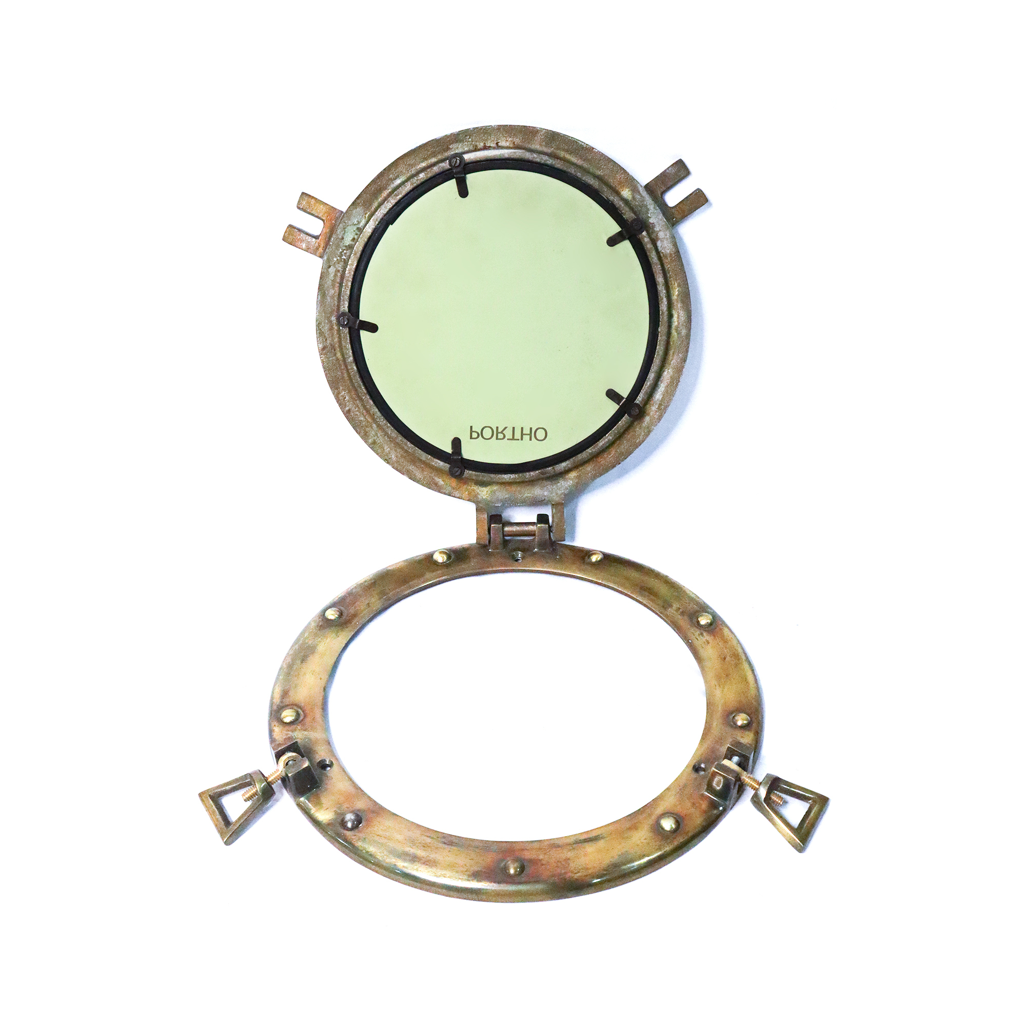 Gold Antique Pothole Mirror Ship Windows Porthole Wall Home Decor Handmade Gift