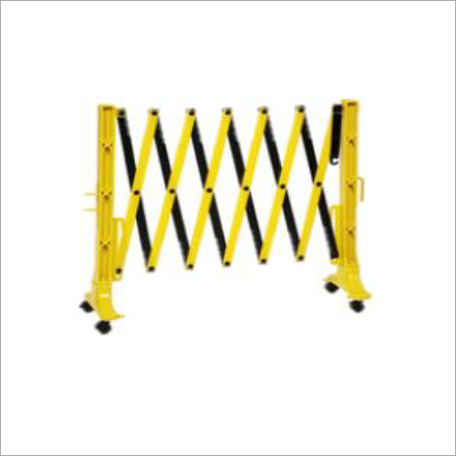 Expandable Barrier - Mild Steel, Yellow Color | Manual Functionality, No Power Needed, Includes No Parking Sign for Industrial, Hospital, and Commercial Use