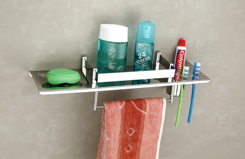 Soap Dish With Tumbler Holder - Stainless Steel, Rectangular Shape | Glossy Silver Finish for Modern Bathroom Elegance