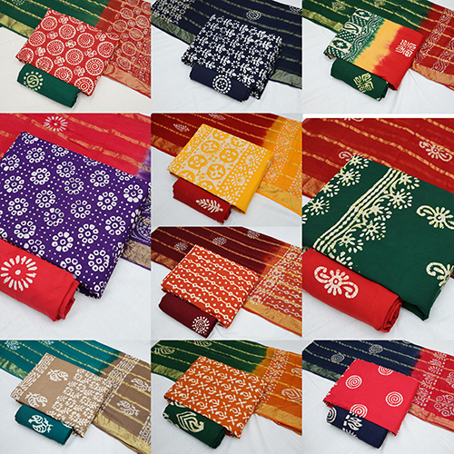 प्योर कॉटन वैक्स बाटिक सलवार सूट