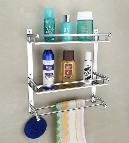 Shelf Accessories - Stainless Steel, Rectangular Shape | Glossy Silver Finish, Durable Quality and Elegant Design for Enhanced Display