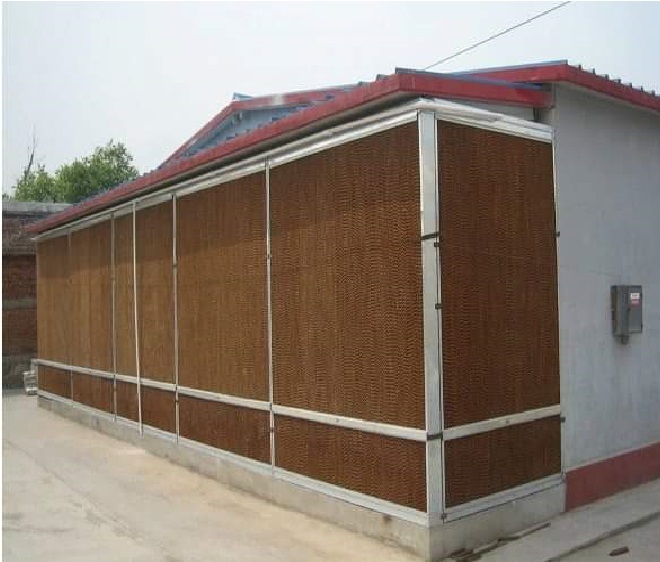 Brown And Green Brown Evaporative Cooling Pad Size 1200mmx600mmx100mm
