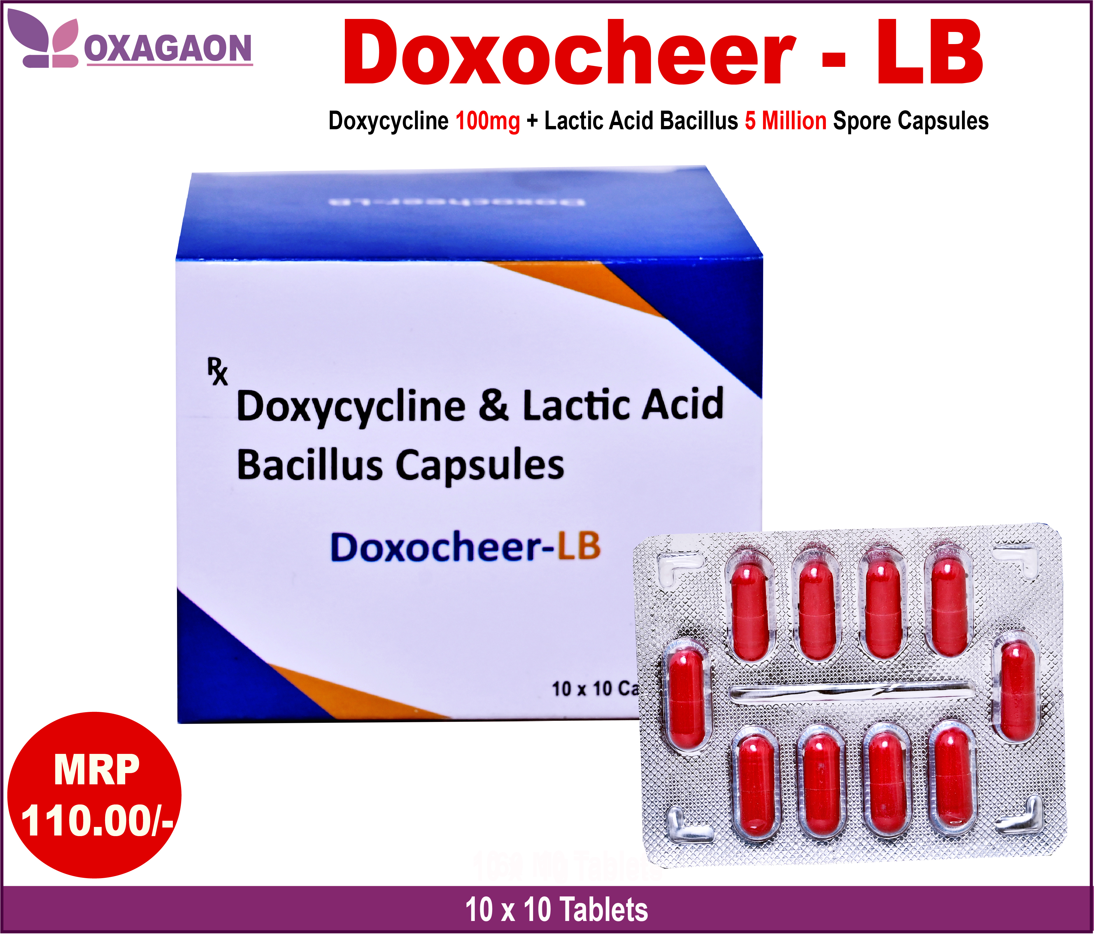Doxycheer Lb - Capsules, 100 Boxes | General Medicines, Normal Temperature Storage
