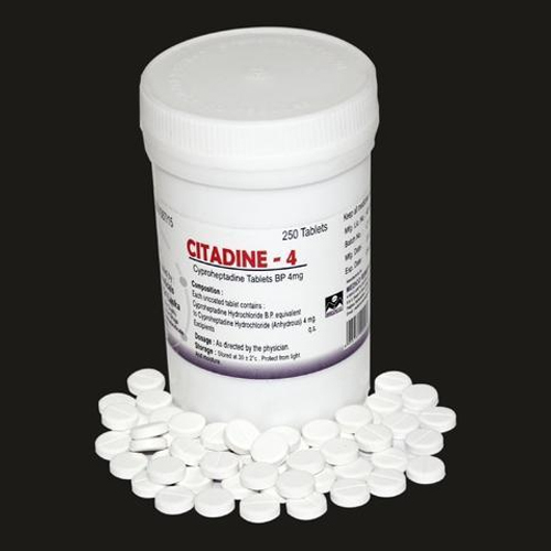 सिटाडाइन 4mg साइप्रोहेप्टाडाइन टैबलेट बीपी ड्राई प्लेस