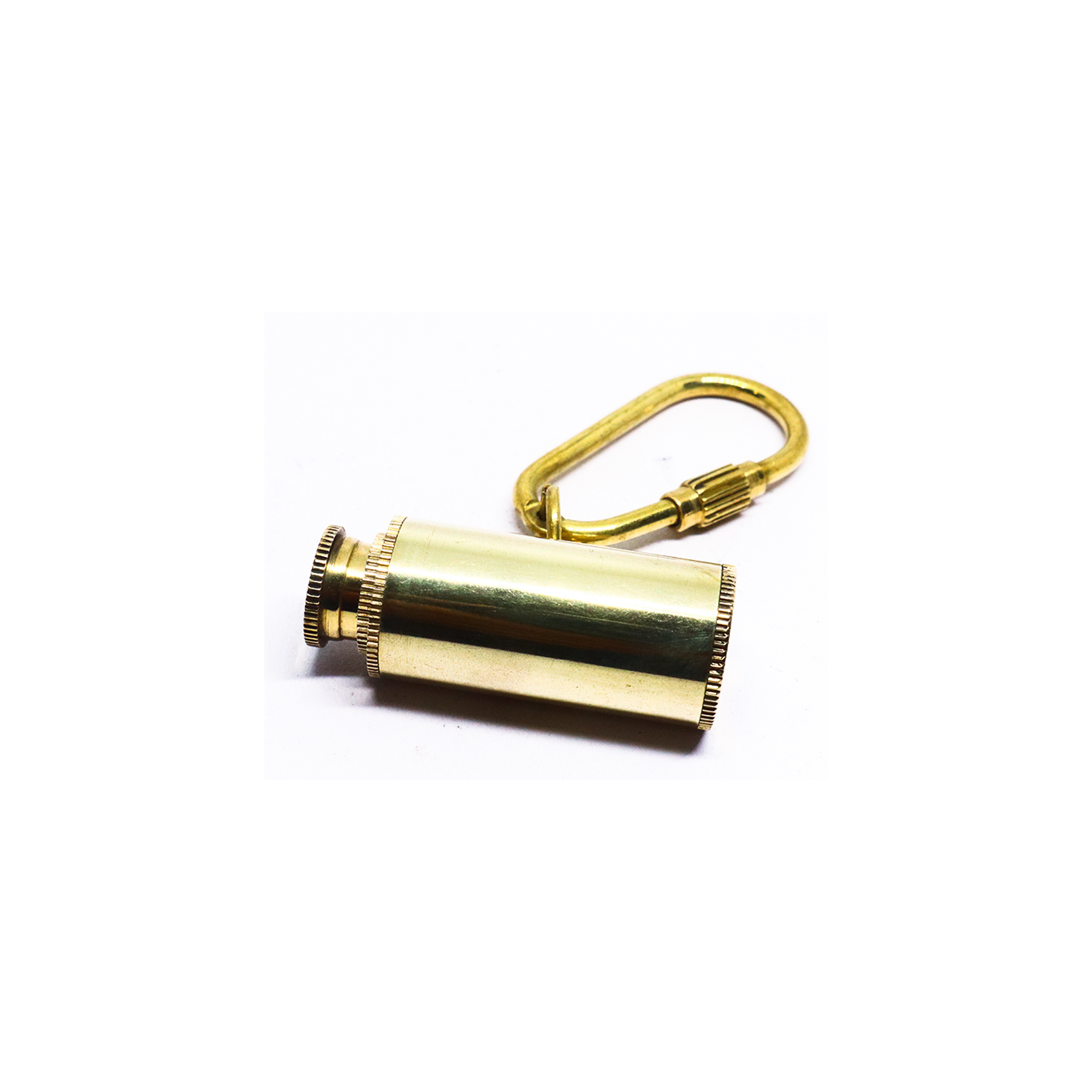 Brass Shiny Hand Held Pocket Telescope Key Chain