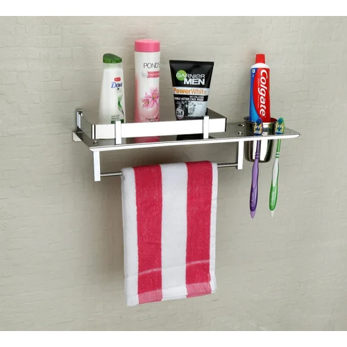 Stainless Steel Towel Rack - 24" Diameter, Medium Size, Glossy Finish | Customized Shape, Durable Material For Home Usage