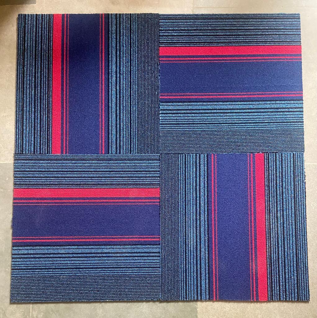 Designer Carpet Tiles - 2x2 Feet, Matte Finish | Resilient And Aesthetic Floor Carpet With Chemical Resistance