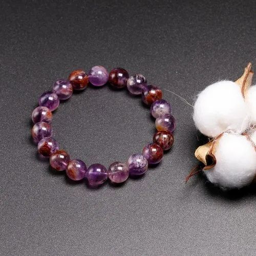 Super Seven Stone Bracelet - 6mm, 8mm, 10mm Round Pink Gemstones | Elegant Accessory For Love, Friendship, And Gift-giving Occasions