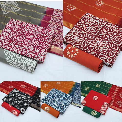 Pure Cotton Wax Batik Dress Material