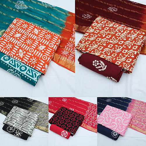 Pure Cotton Wax Batik Dress Material