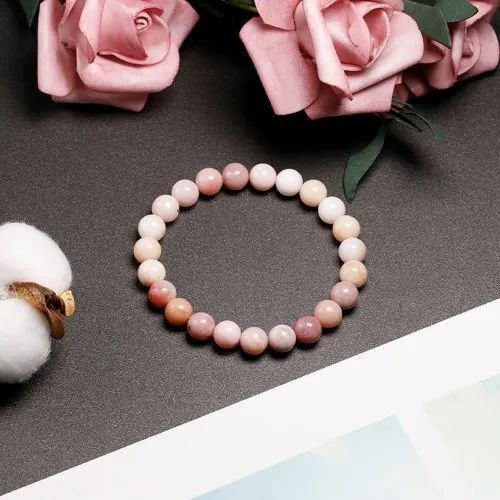 Pink Opal Gemstone Bracelet - 20 Grams, 6mm/8mm/10mm Round Gemstones In Shades Of Pink, Perfect For Love, Friendship, And Gifting