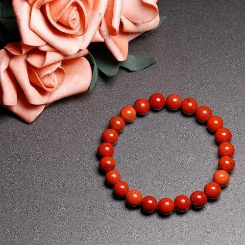 Red Jasper Stone Bracelet - Round Beads, 6mm/8mm/10mm Sizes | Beautiful Red Color, Perfect For Love, Friendship, And Gifting Occasions, 20g