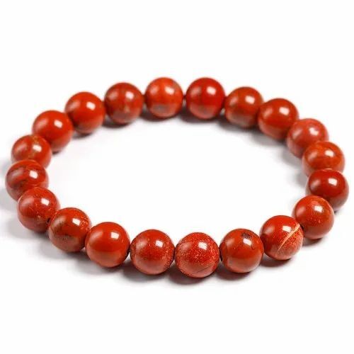 Red Jasper Stone Bracelet - Round Beads, 6mm/8mm/10mm Sizes | Beautiful Red Color, Perfect For Love, Friendship, And Gifting Occasions, 20g
