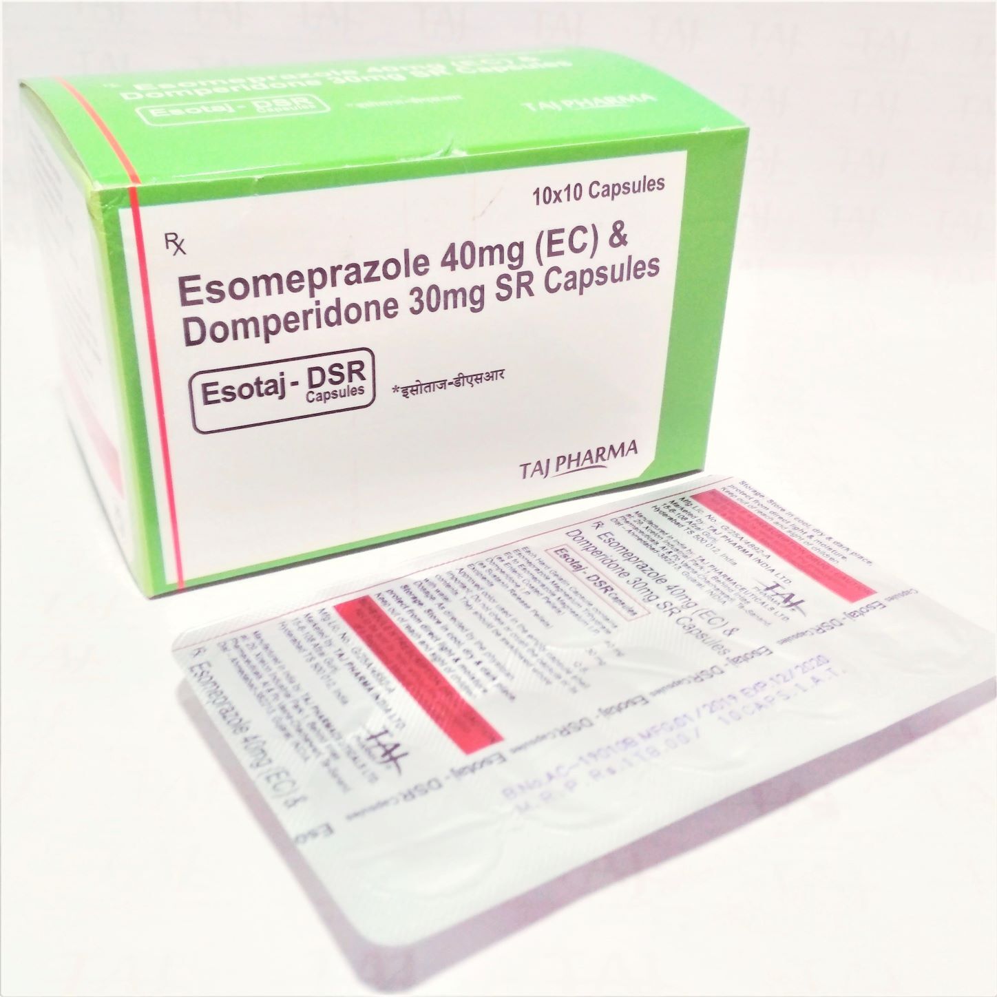 Esomeprazole Ec & Domperidone Sr Capsules - 40mg/30mg | Gastrointestinal Agents, Gelatin Capsules, 3-year Expiration, 100% Assay, Treats Gerd