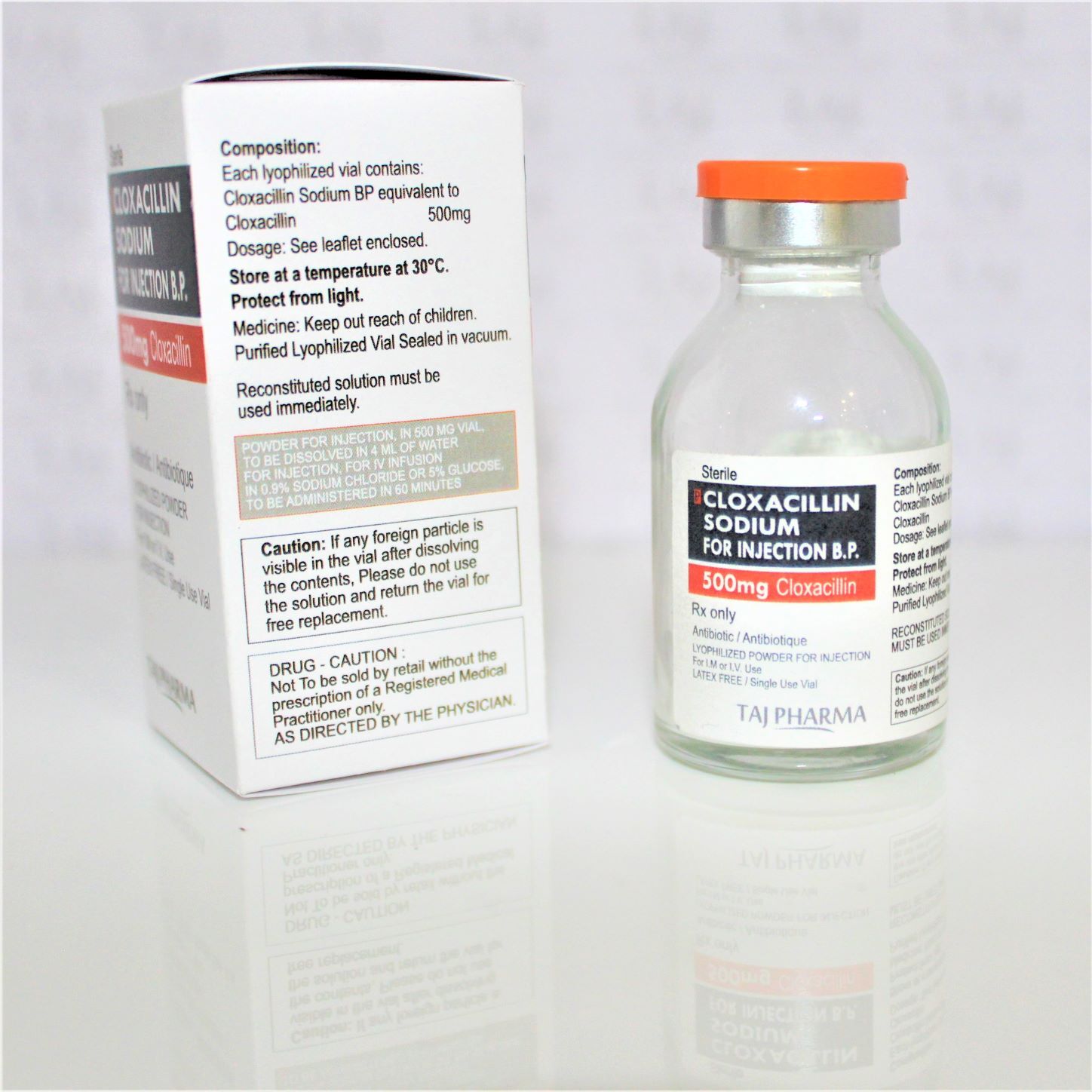 Cloxacillin Sodium For Injection Bp 500mg Expiration Date: 2 Years