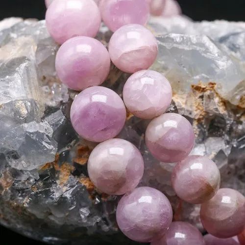 Kunzite Stone Bracelet - 6mm, 8mm, 10mm Sizes | Beautiful Round Pink Kunzite Stones For Any Occasion