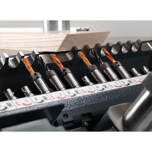 Two Row Multiple Boring Machine - Stainless Steel, Semi-automatic Operation | Pneumatic Clamping Mechanism, Quick Drill Change, Ergonomic Design