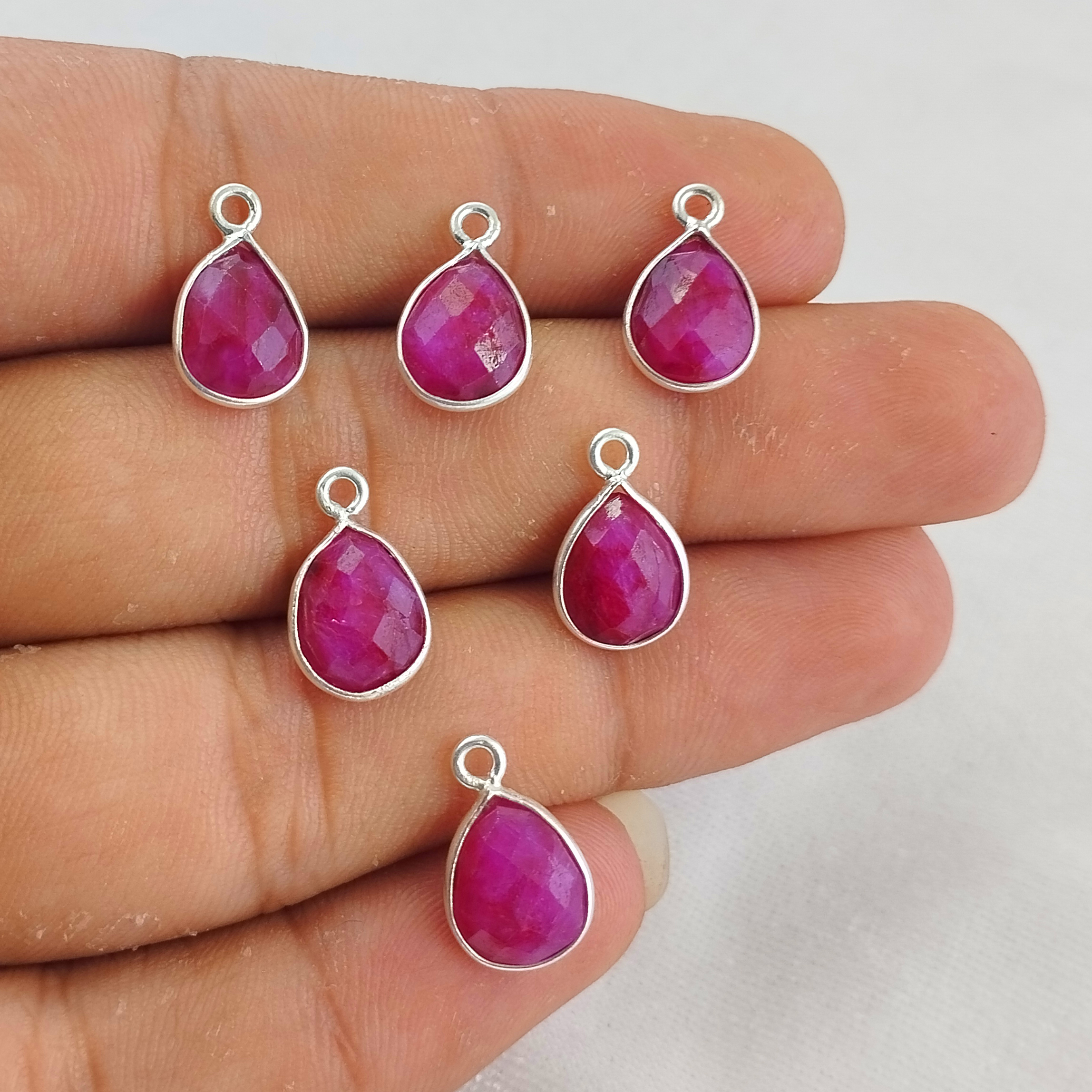 Pear Shape Bezel Set Gemstone Pendant Stone Size 10x8mm