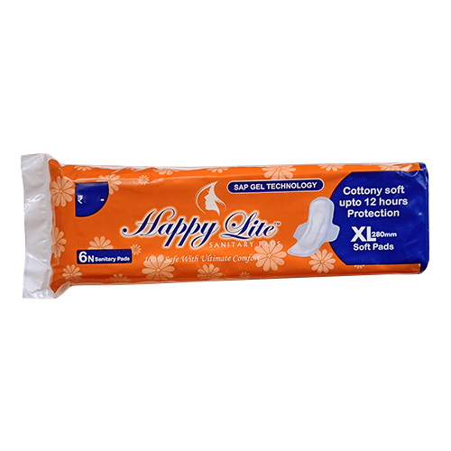 280mm Sanitary Napkin - Cotton Material | White, Multiple Sizes Available, Absorbent Core with Side Wings for Enhanced Protection