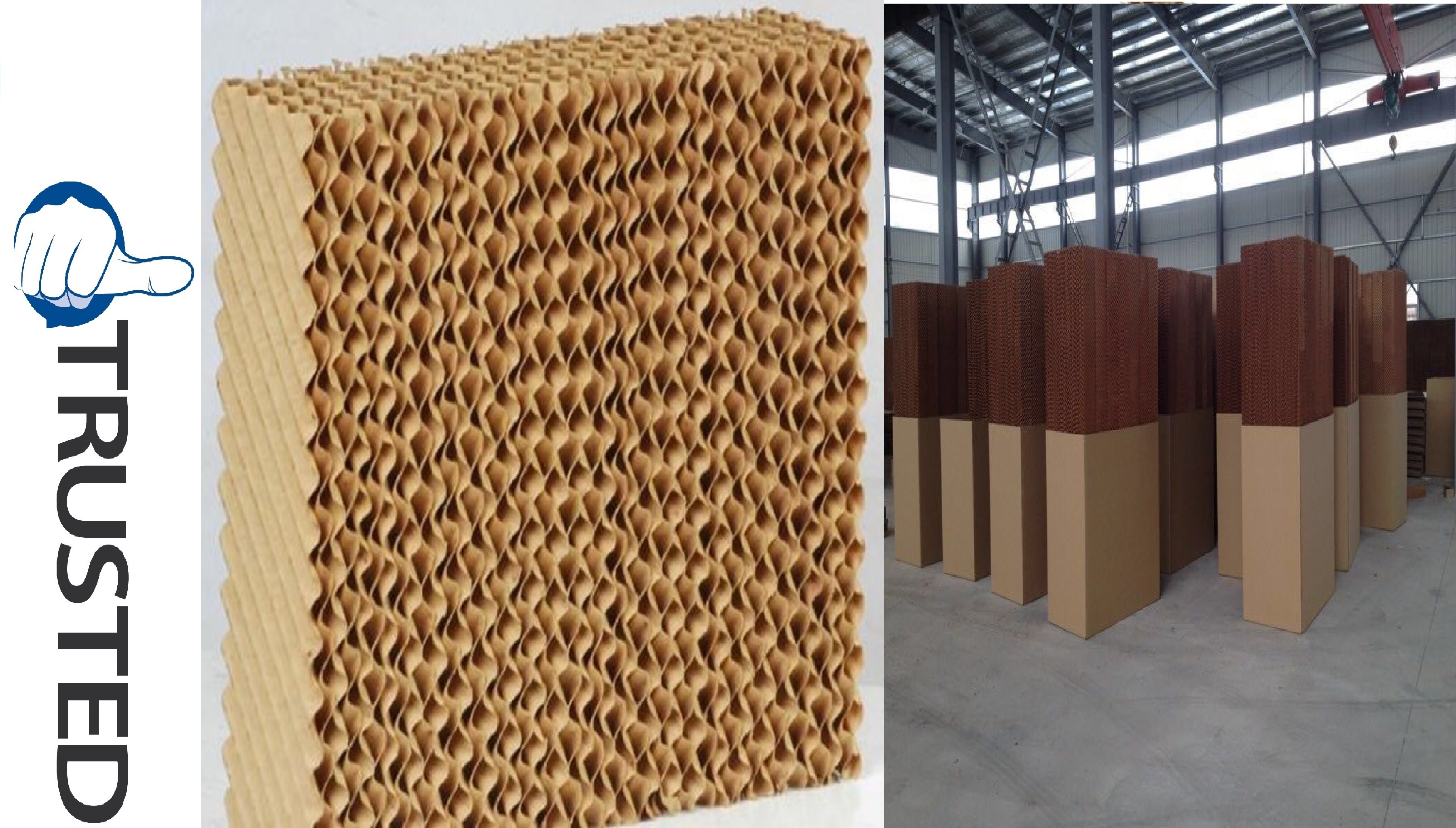 Evaporative Cooling Pad - 600x600x50mm To 1800x600x300mm Sizes, Durable & Economical Solution For Industrial And Commercial Applications